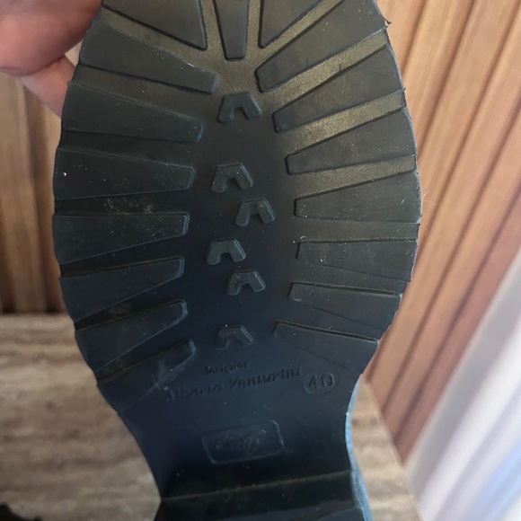 Why Alberto Venturini Motorcycle Boots Calf Military Gothic Belt Punk Boot 40 - Picture 14 of 17